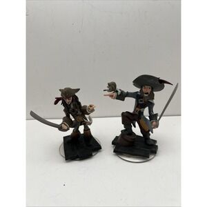 Disney Infinity 1.0 Figures Pirates‎ Of The Carribbean Jack Sparrow & Barbossa